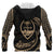 Guam Polynesian Hoodie Gold Tribal Wave - Polynesian Pride