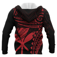 Hawaii Polynesian Zip up Hoodie Red Tribal Pattern - Polynesian Pride