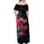 New Caledonia Hibiscus Polynesian Tribal Women Off Shoulder Long Dress - LT12 - Polynesian Pride