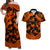 Polynesian Hibiscus Matching Hawaiian Shirt and Dress Fiji Patterns Orange LT6 Orange - Polynesian Pride