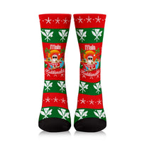 Hawaii Mele Kalikimaka Christmas Crew Socks - Milo Style - AH - Polynesian Pride