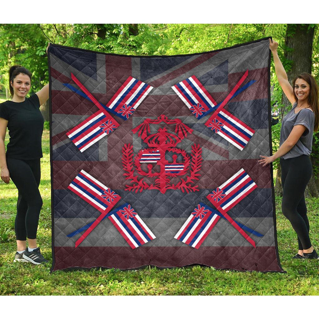 Hawaiian Flag Royal Premium Quilt - AH Red - Polynesian Pride