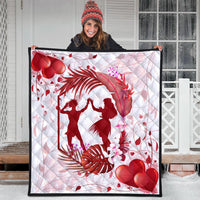 Hawaii Hula Dance Couple Love Valentine Premium Quilt - Cud Style - AH - Polynesian Pride