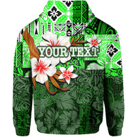 Custom Hammerhead shark Zip Hoodie Hawaii Style Green LT6 - Polynesian Pride