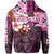 Custom Hawaii Fish Hook Zip Hoodie Pink Style LT6 - Polynesian Pride