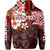 Custom Hawaii Fish Hook Zip Hoodie Red Style LT6 - Polynesian Pride