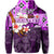 Custom Hammerhead shark Zip Hoodie Hawaii Style Purple LT6 - Polynesian Pride