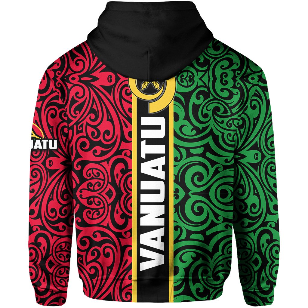 Vanuatu Rugby Hoodie Polynesian Flag Style - Polynesian Pride