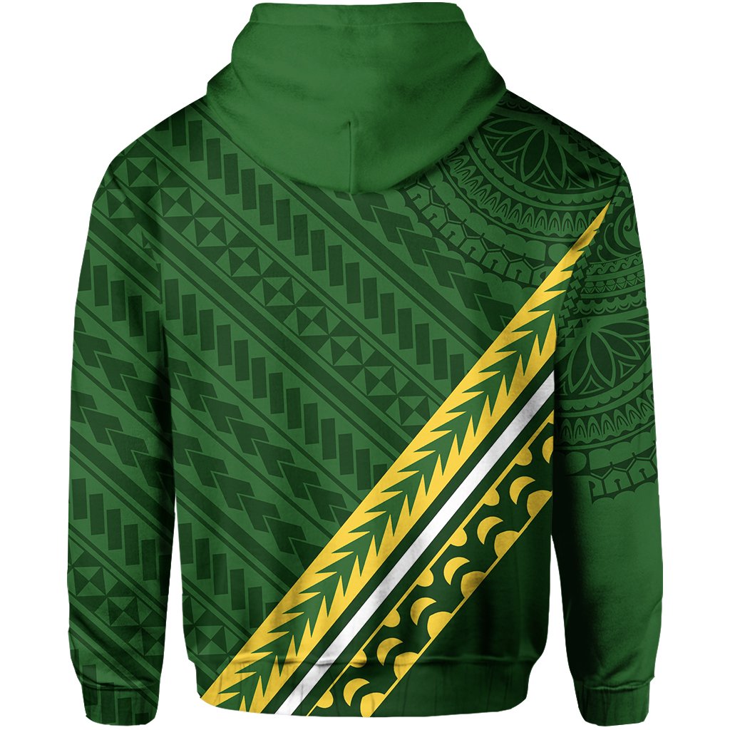 Cook Islands Rugby With Polynesian Zip Hoodie - Polynesian Pride