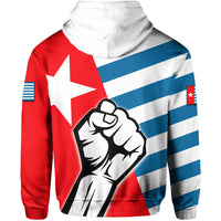 Free West Papua Hoodie Clenched Hands Flag LT6 - Polynesian Pride