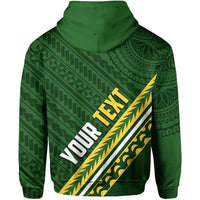 Custom Cook Islands Rugby With Polynesian Zip Hoodie - Polynesian Pride