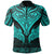 New Zealand Polo Shirt The Mana Maori Turquoise Unisex Black - Polynesian Pride