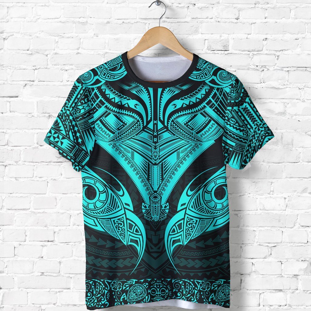 New Zealand The Mana Maori T Shirt Turquoise Unisex Black - Polynesian Pride