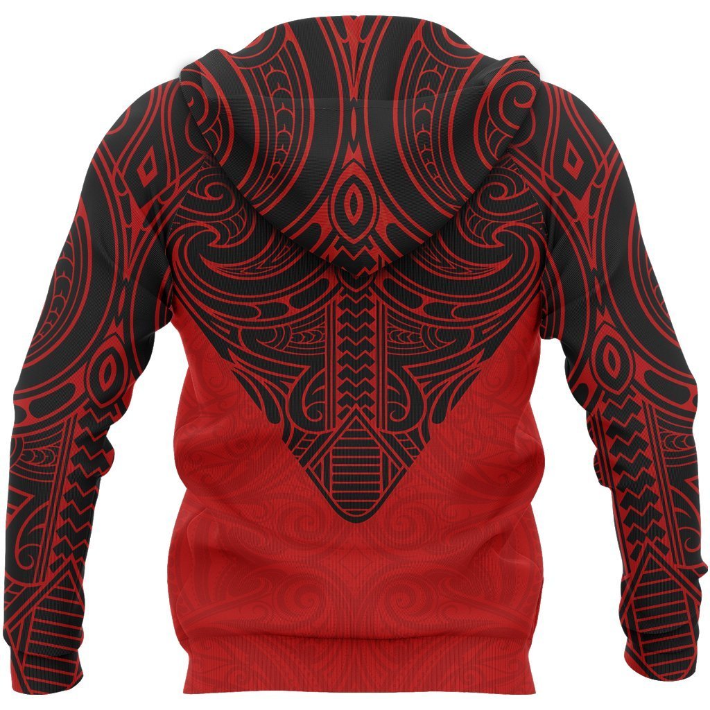 New Zealand Hoodie Maori Tattoo Zip up - Polynesian Pride