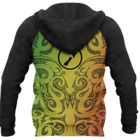 Aotearoa Lion Hoodie Maori Koru Pattern - Polynesian Pride