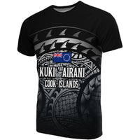 Cook Islands T Shirt National Flag Polynesian Turtle Tattoo (Gray) Unisex Gray - Polynesian Pride