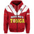 Custom Mate Maa Tonga Rugby Hoodie Tongan Kupesi Red Style LT9 Zip Hoodie Red - Polynesian Pride