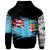 Fiji Zip up Hoodie Claws Pattern With Flag - Polynesian Pride