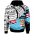 Fiji Hoodie Claws Pattern With Flag Unisex Black - Polynesian Pride