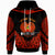 Papua New Giunea Custom Hoodie Unique Bird Feather Texture Unisex Red - Polynesian Pride