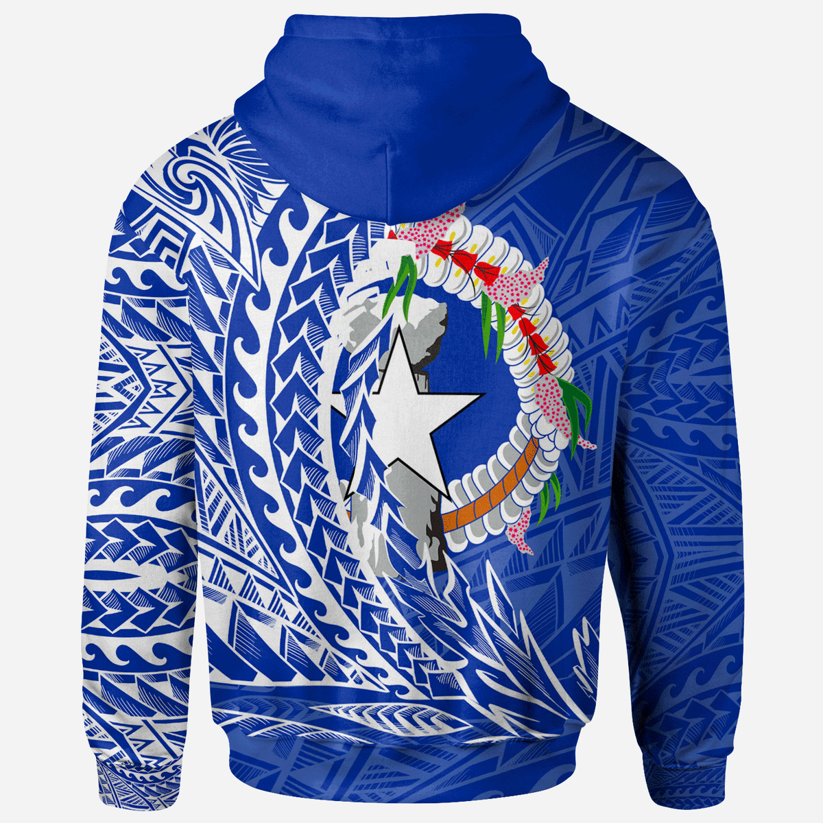 Northern Mariana Islands Zip Hoodie Saipan Wings Style - Polynesian Pride