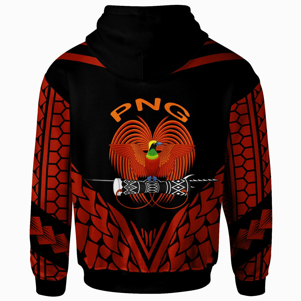 Papua New Giunea Custom Hoodie Unique Bird Feather Texture - Polynesian Pride