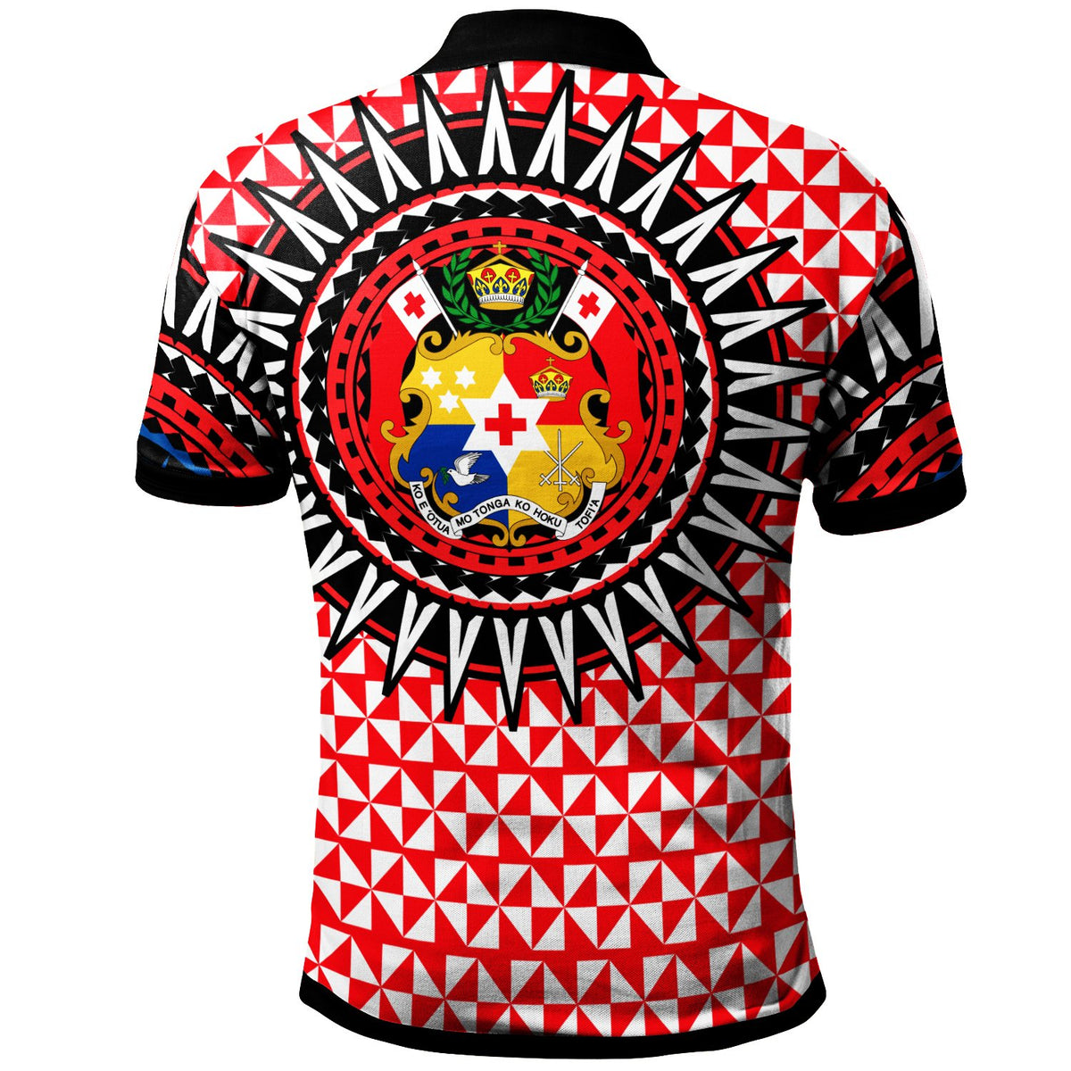 Tonga Polo Shirt Tongan Manulua Pattern - Polynesian Pride