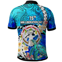 Northern Mariana Islands Polo Shirt CNMI Polynesian Culture with Turtle and Plumeria Polo Shirt LT10 - Polynesian Pride