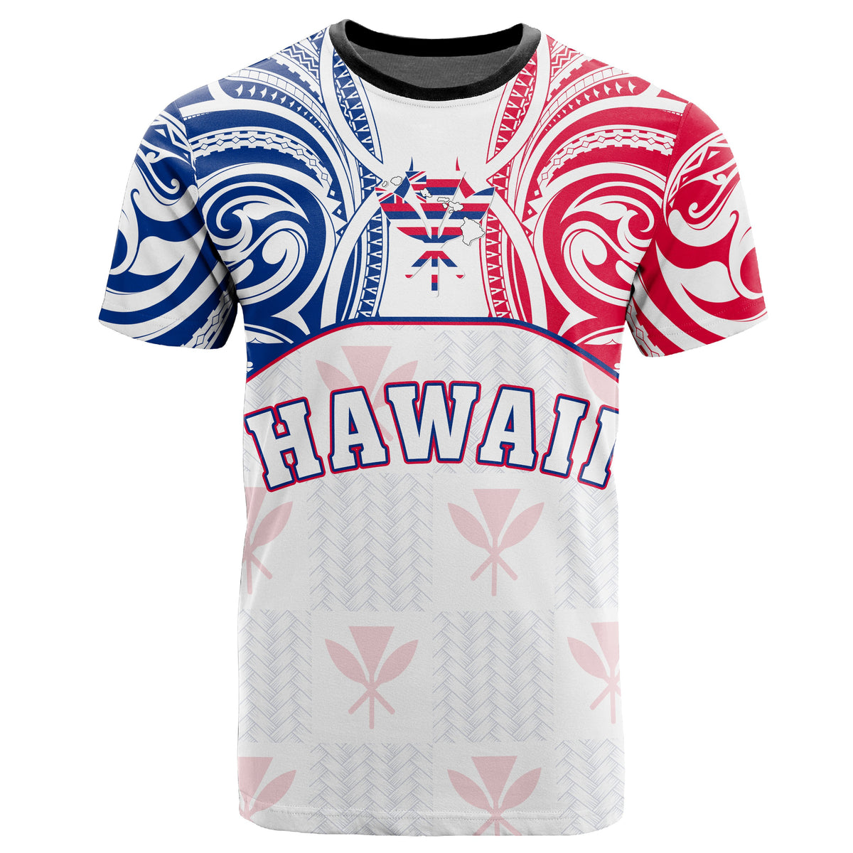 Hawaiian Kanaka T Shirt Flag Nation Demodern White - Polynesian Pride