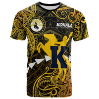 Hawaii Polynesian T Shirt Kohala High School Cowboy with Polynesian Patterns LT10 Yellow - Polynesian Pride