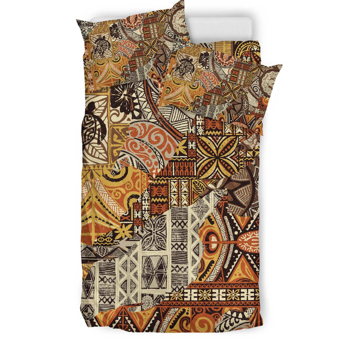 Hawaii Polynesian Bedding Set - Tribal Painting Patch Style - Polynesian Pride