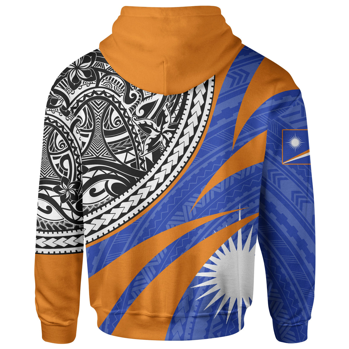 Marshall Islands Polynesian Zip up Hoodie Floral Pattern - Polynesian Pride