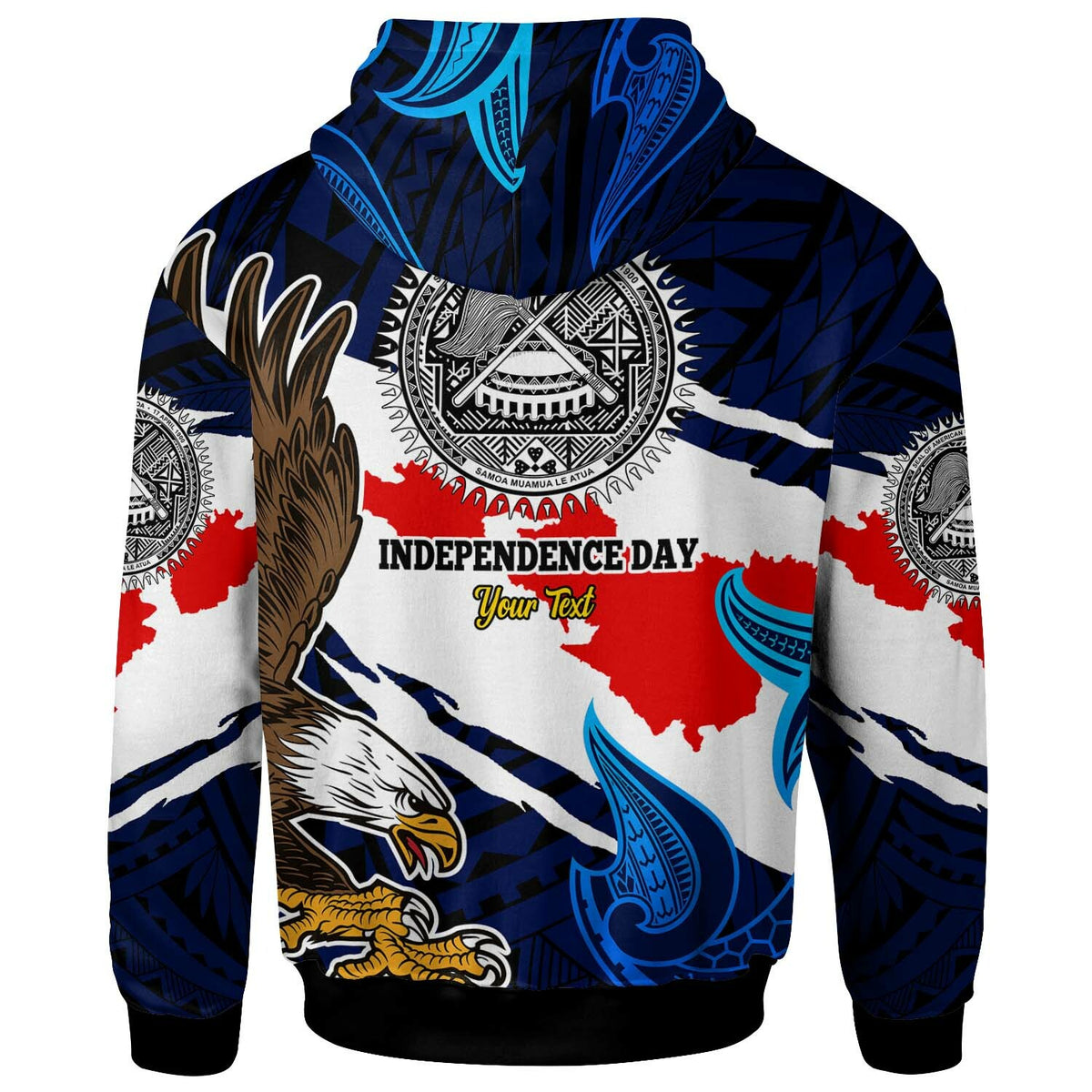 American Samoa Hoodie Custom Happy Independence Day Samoa with Polynesian Culture LT10 - Polynesian Pride
