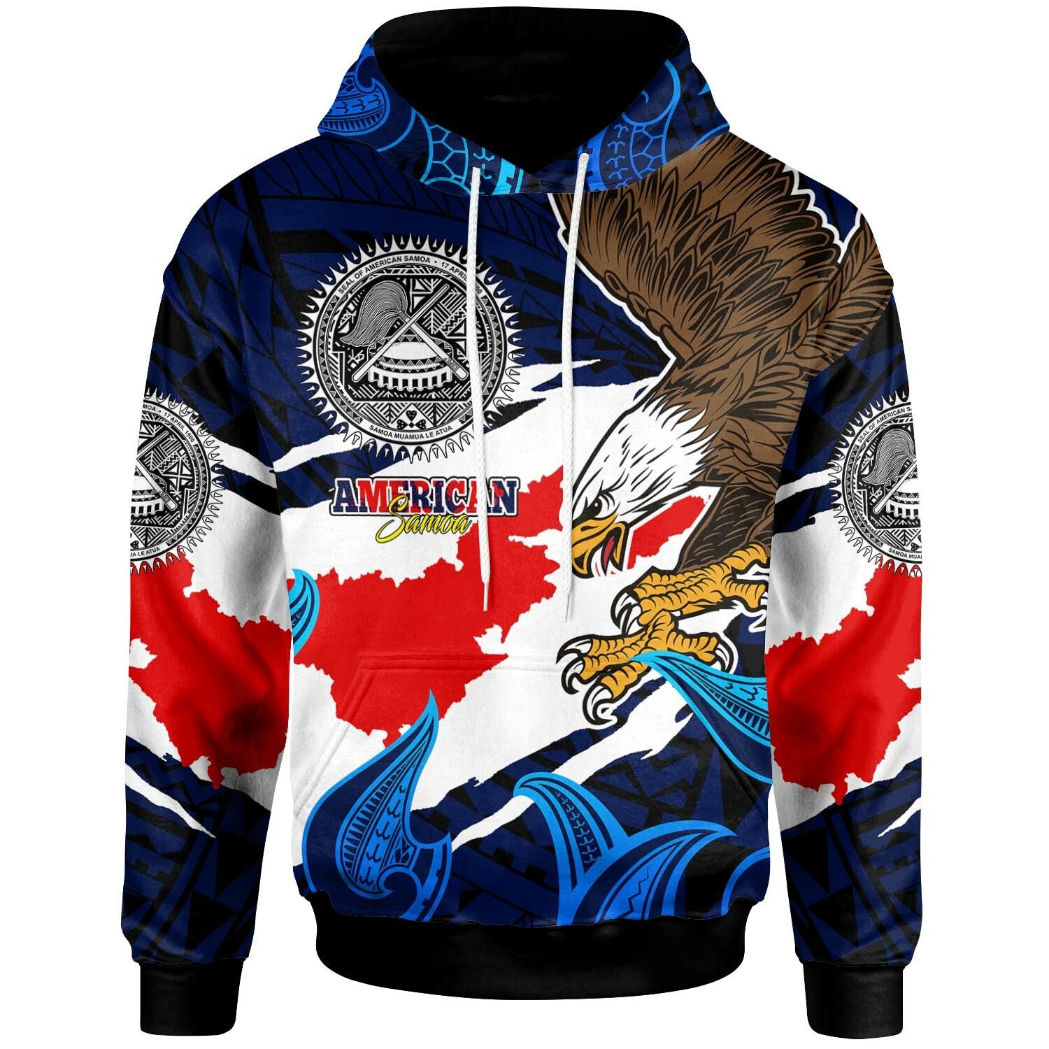 American Samoa Hoodie Custom Happy Independence Day Samoa with Polynesian Culture LT10 Black - Polynesian Pride