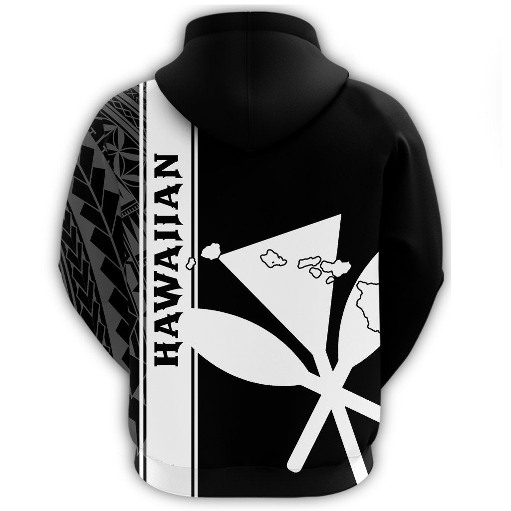 Kanaka Map King White Zipper Hoodie Edgar Style - Polynesian Pride