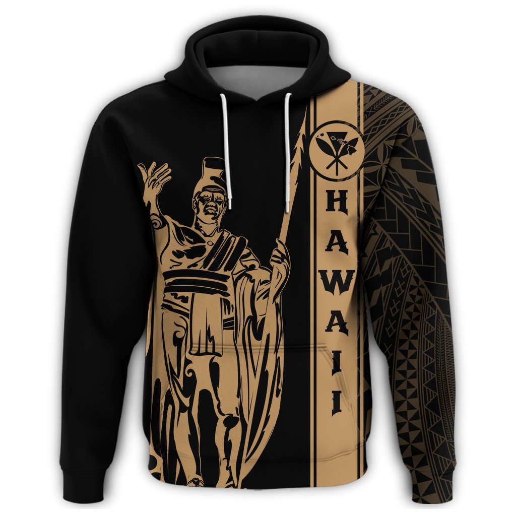 Kanaka Map King Gold Hoodie Edgar Style - Polynesian Pride