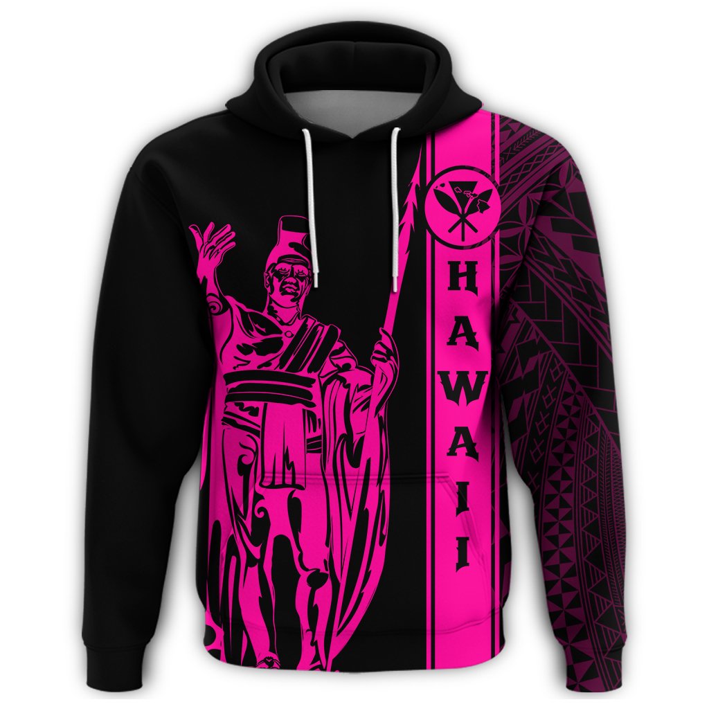Kanaka Map King Pink Hoodie Edgar Style - Polynesian Pride