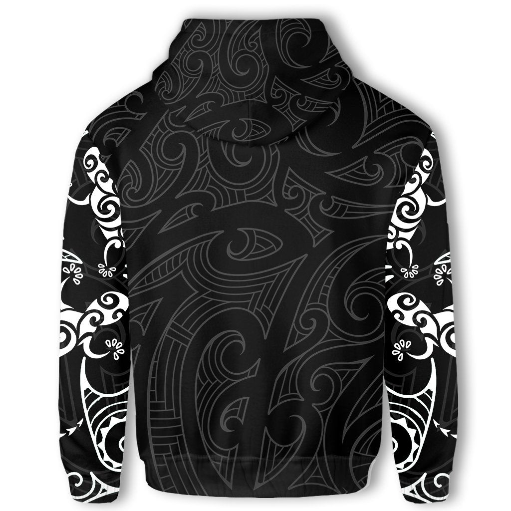 New Zealand Maori Hoodie, Lizard Tattoo Zip up Hoodie - Polynesian Pride