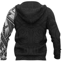 New Zealand Maori Hoodie, Wolf Tattoo Pullover Hoodie - Polynesian Pride