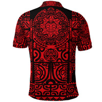 Marquesas Islands Polo Shirt Marquesan Tattoo Unique Style Red LT8 - Polynesian Pride