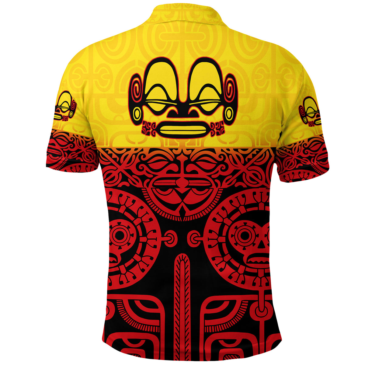 Marquesas Islands Polo Shirt Marquesan Tattoo Special Style Gradient Red LT8 - Polynesian Pride