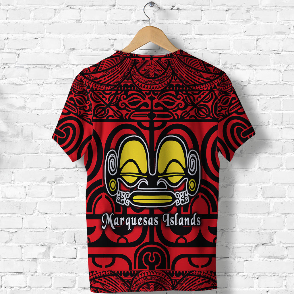 Marquesas Islands T Shirt Marquesan Tattoo Simple Style Red LT8 - Polynesian Pride