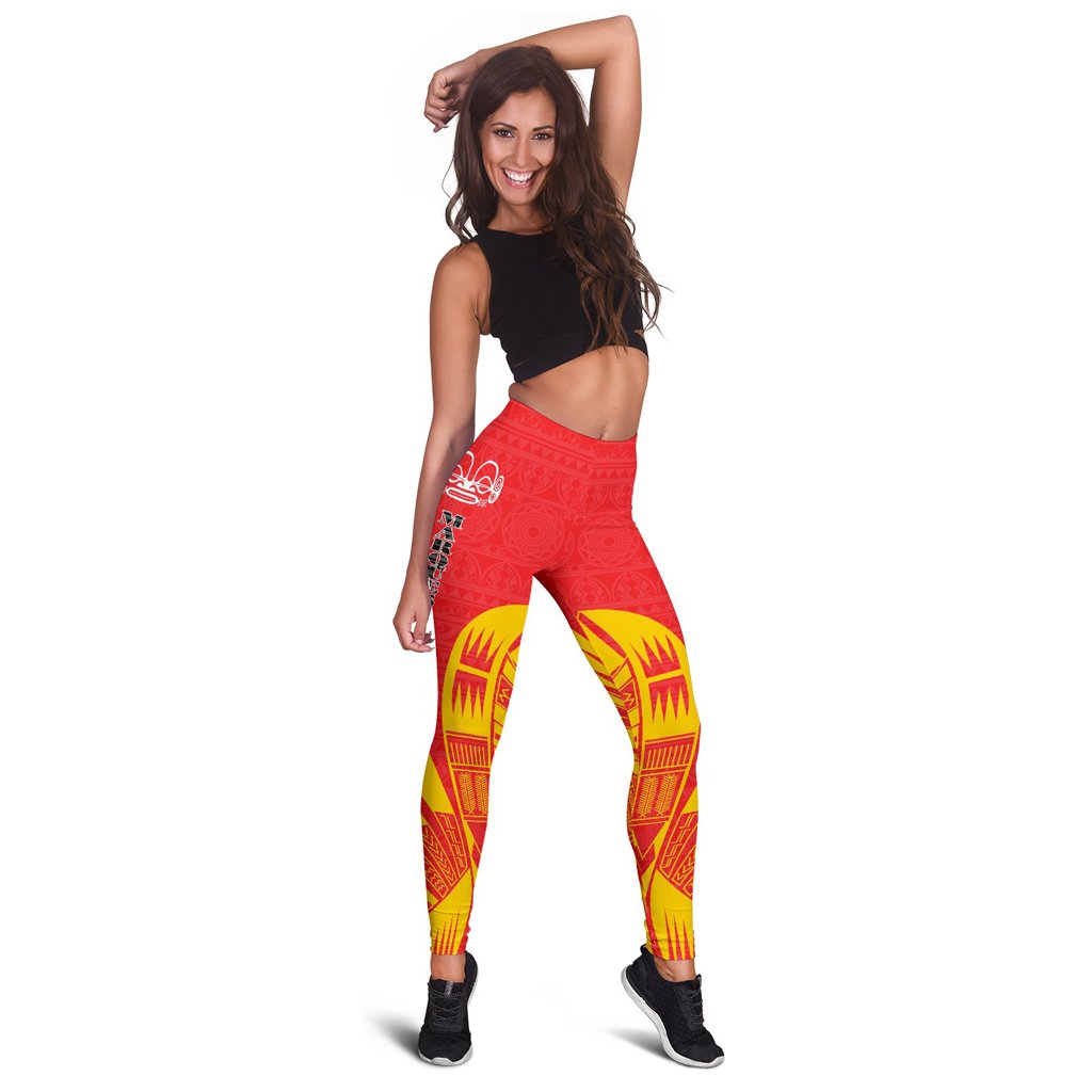 Marquesas Islands Polynesian Leggings - Polynesian Tattoo Flag Version - Polynesian Pride