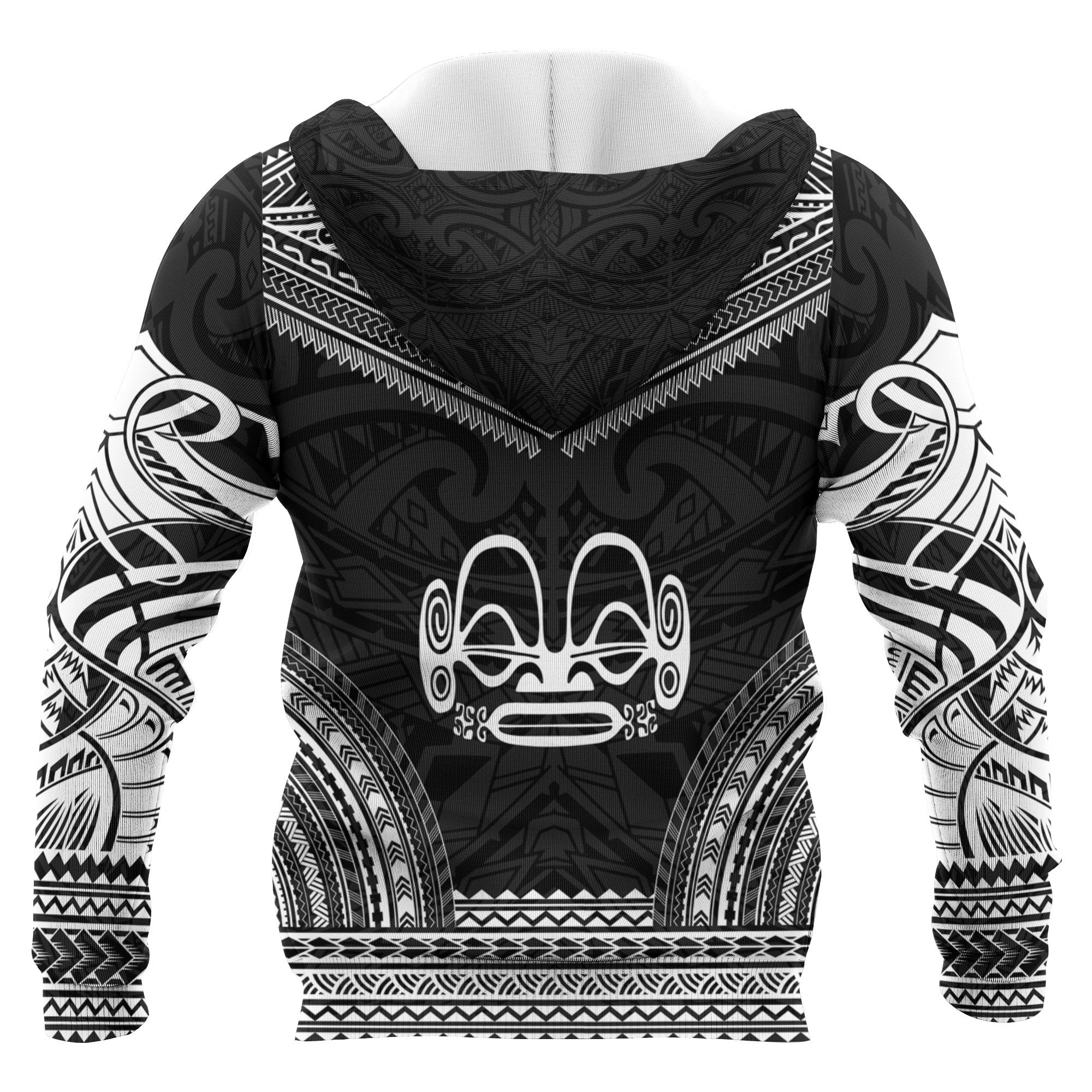 Marquesas Islands Polynesian Chief Custom Hoodie Black Version Unisex Black - Polynesian Pride