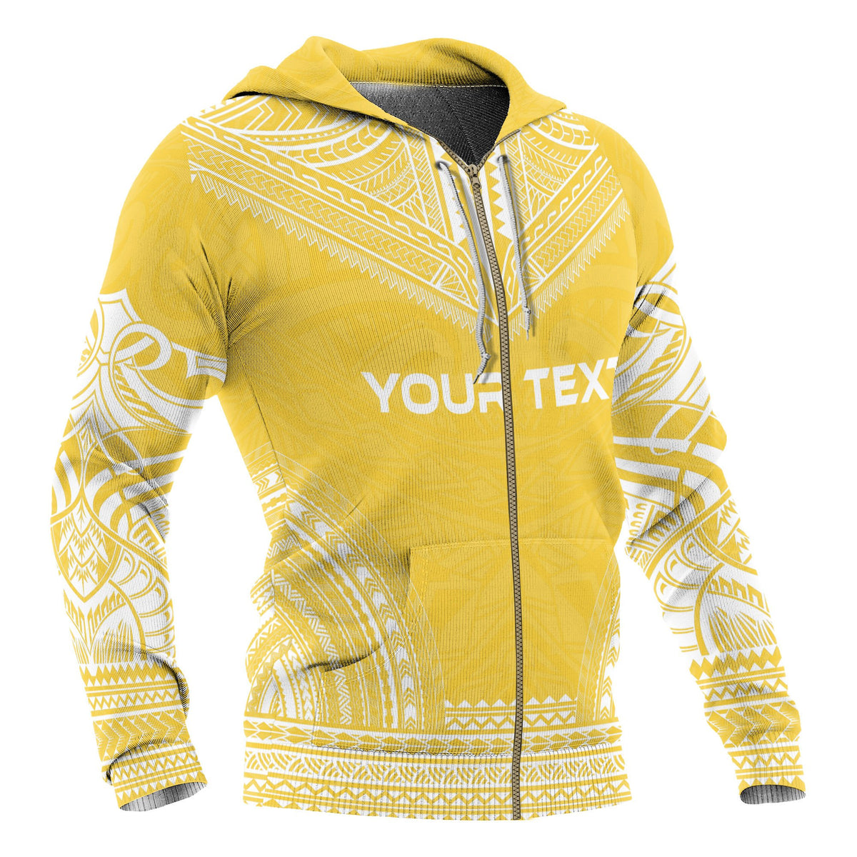 Marquesas Islands Polynesian Chief Custom Zip up Hoodie Flag Version - Polynesian Pride