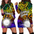 Marshall Islands Custom Personalised Hoodie Dress - Rainbow Polynesian Pattern Rainbow - Polynesian Pride