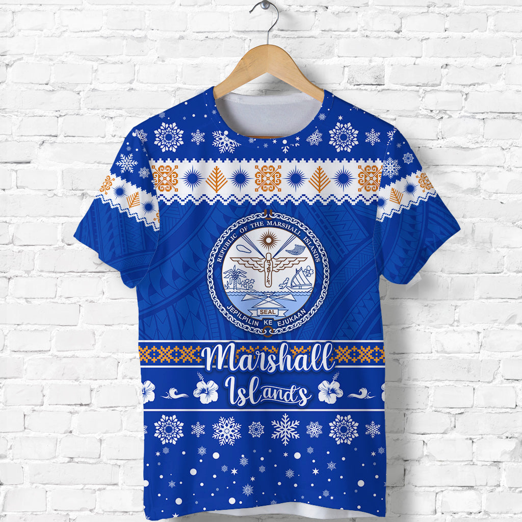 Marshall Islands Christmas T Shirt Simple Style LT8 - Polynesian Pride