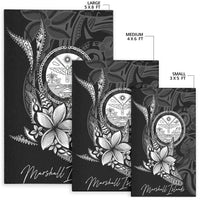 Marshall Islands Area Rug - Fish With Plumeria Flowers Style - Polynesian Pride