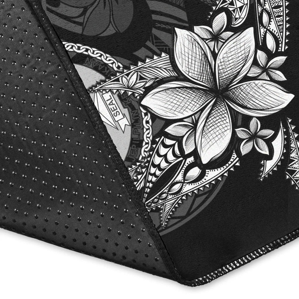 Marshall Islands Area Rug - Fish With Plumeria Flowers Style - Polynesian Pride