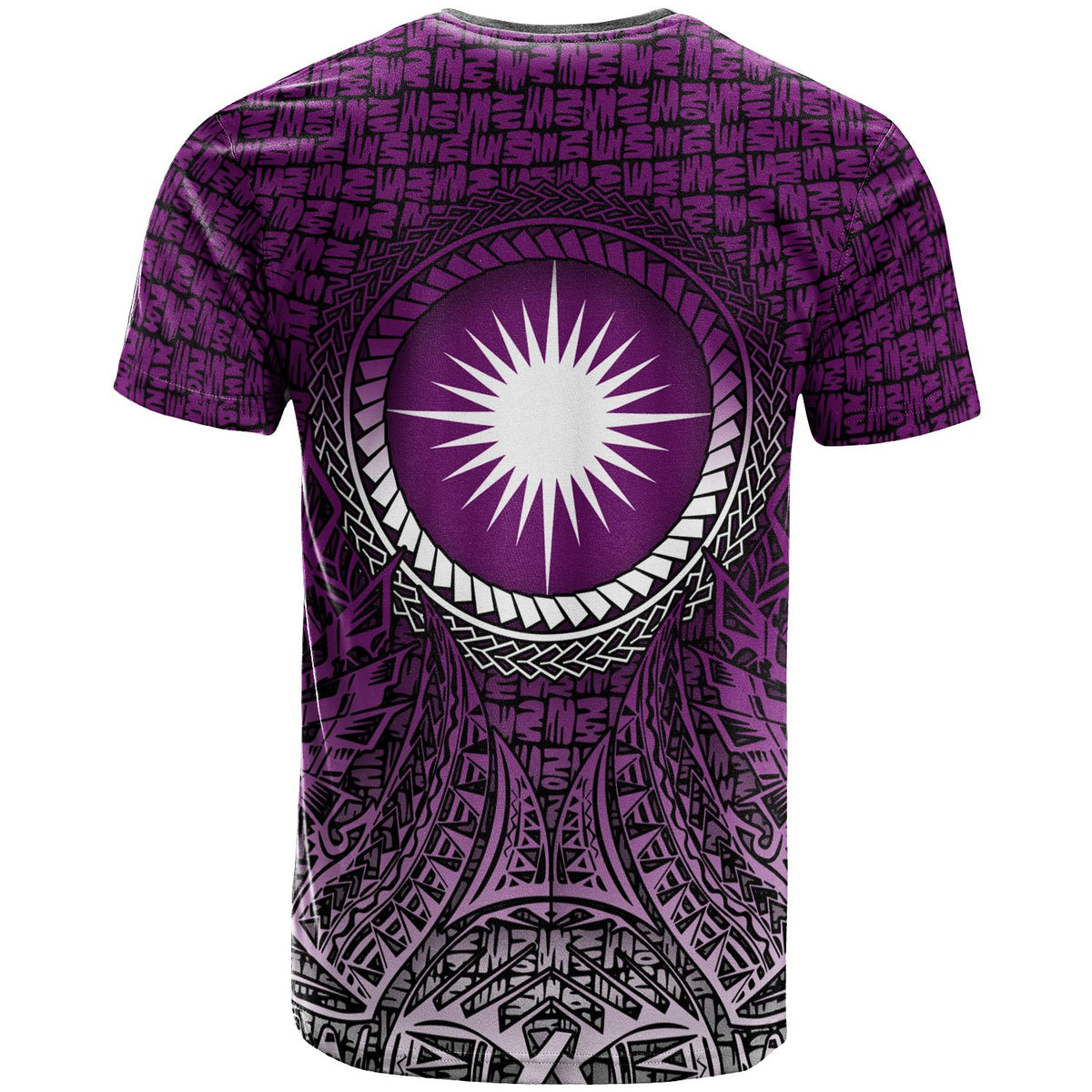 Marshall Islands T Shirt Circle Pattern Purple - Polynesian Pride